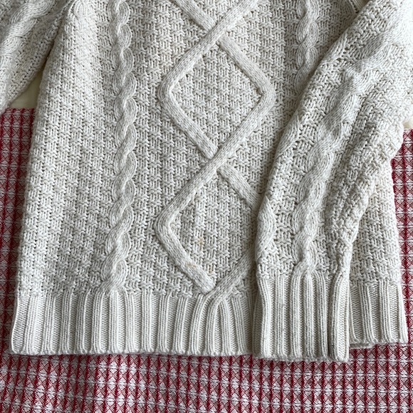 J.Crew Cream Roll-Neck Cable-Knit Sweater, Size Small - Picture 4 of 4